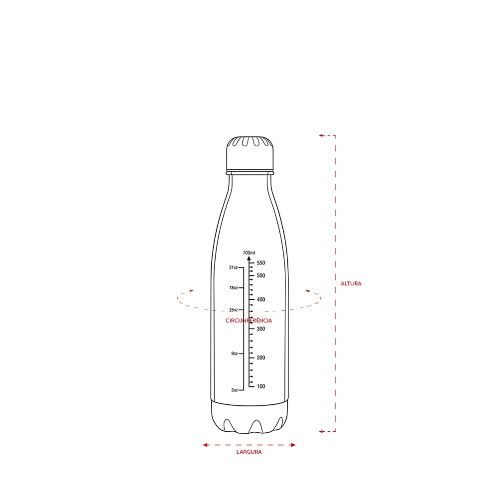 GARRAFA PLÁSTICA 700ML SPX-17012A-AZU/INO NA COR AZUL - Imagem 2