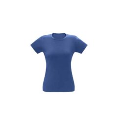 Camiseta feminina de corte cinturado em malha 100% algodão (170 g/m2) com fio 30/1 penteado.