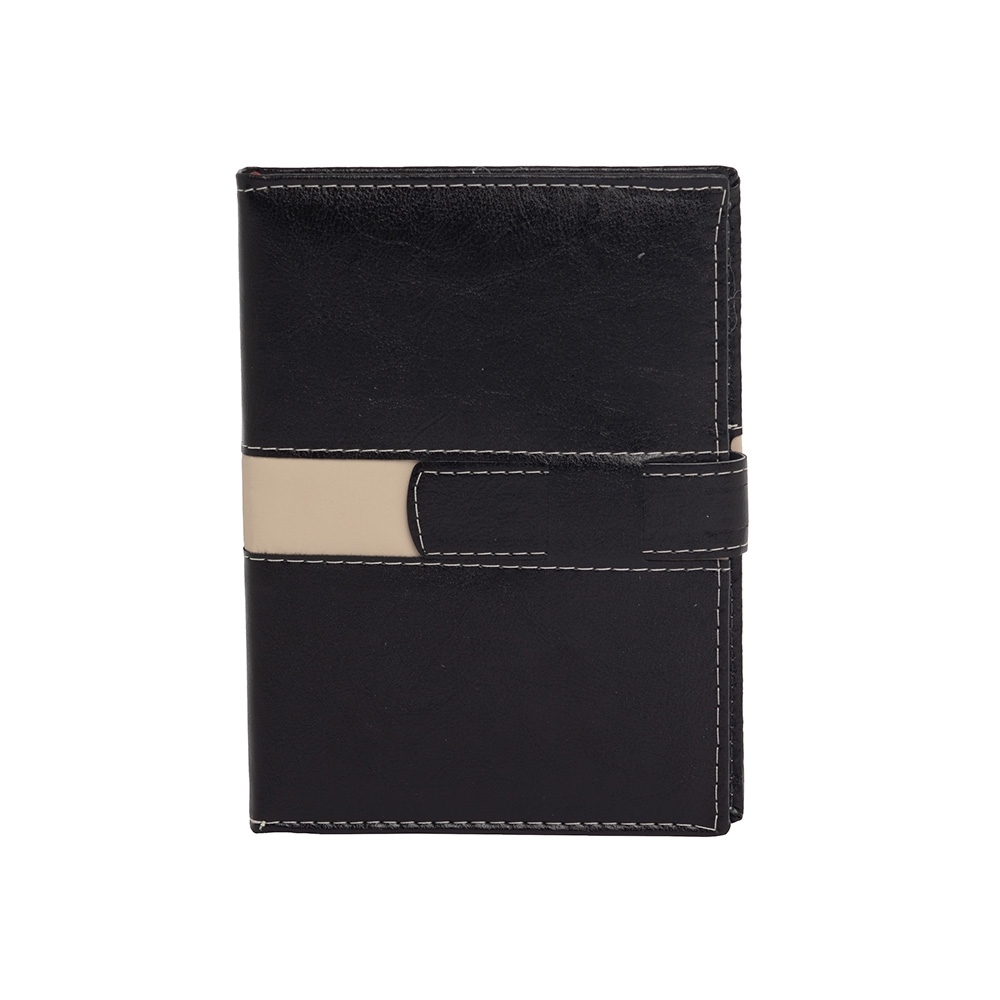 AGENDA DIÁRIA COM FECHO E SUPORTE PRA CANETA SPX-13919-PRE/CRE NA COR PRETO