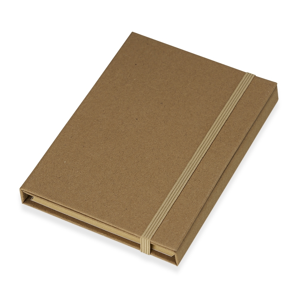 BLOCO DE ANOTAÇÕES COM CANETA E AUTOADESIVOS SPX-14762-KRA NA COR KRAFT