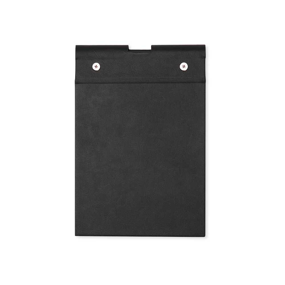 BLOCO DE ANOTAÇÕES EM COURO SINTÉTICO E PORTA CANETA SPX-14911-PRE NA COR PRETO