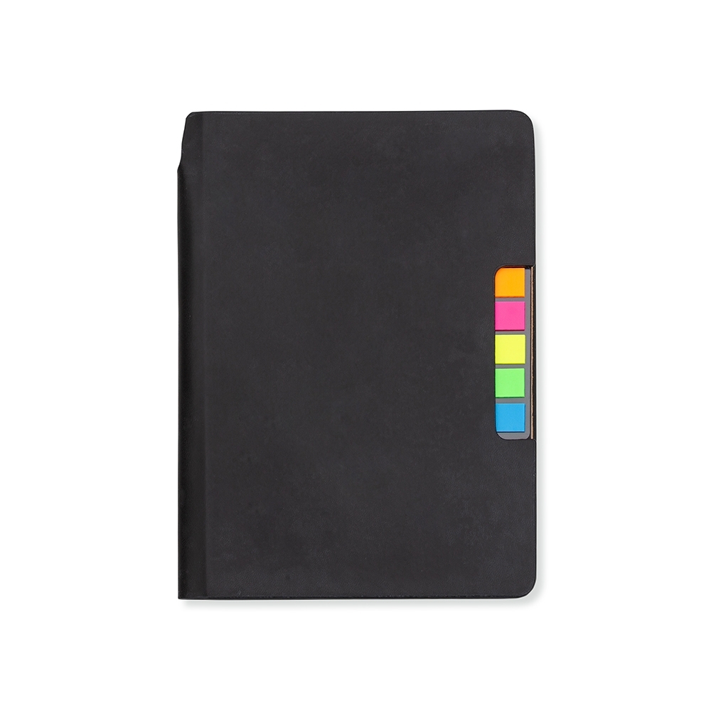 CADERNO C/ AUTOADESIVO SPX-14413-PRE NA COR PRETO