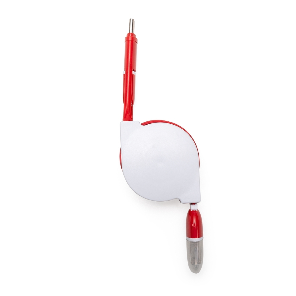 CABO DE DADOS RETRÁTIL 3 EM 1 SPX-14067-BCO/VM NA COR BRANCO