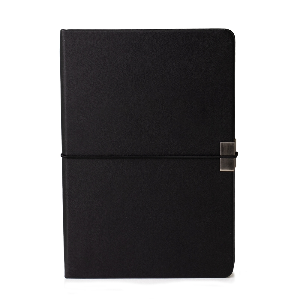 CADERNETA EM COURO SINTÉTICO SPX-15029-PRE NA COR PRETO