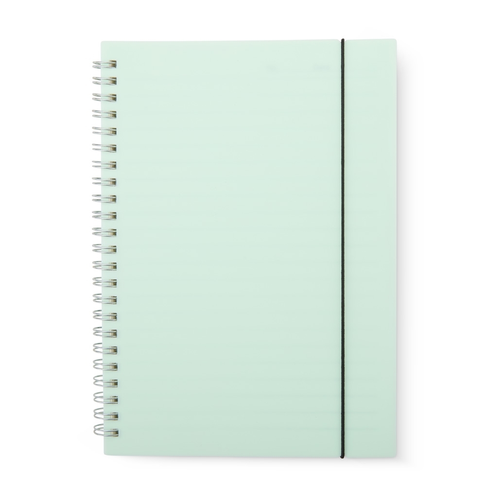 CADERNO A5 PLÁSTICO SPX-05058B-VD NA COR VERDE