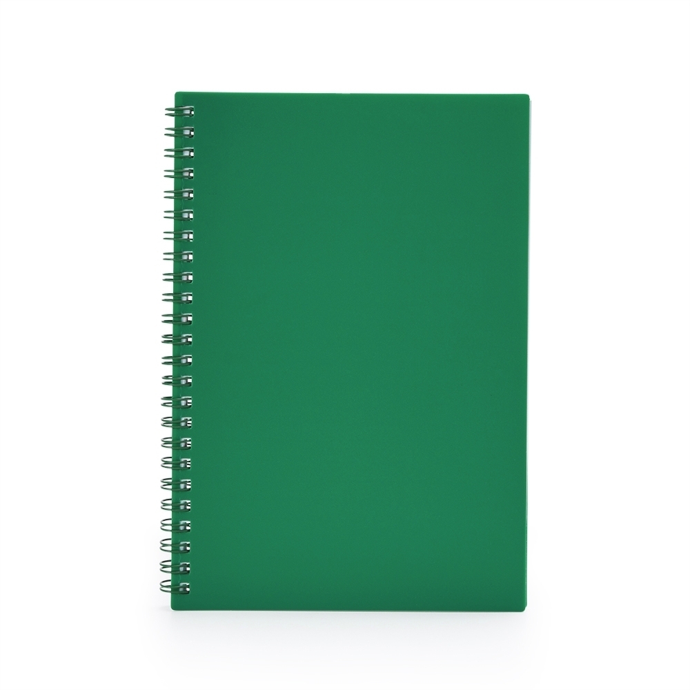CADERNO A5 PLÁSTICO SPX-05071-VDE NA COR VERDE