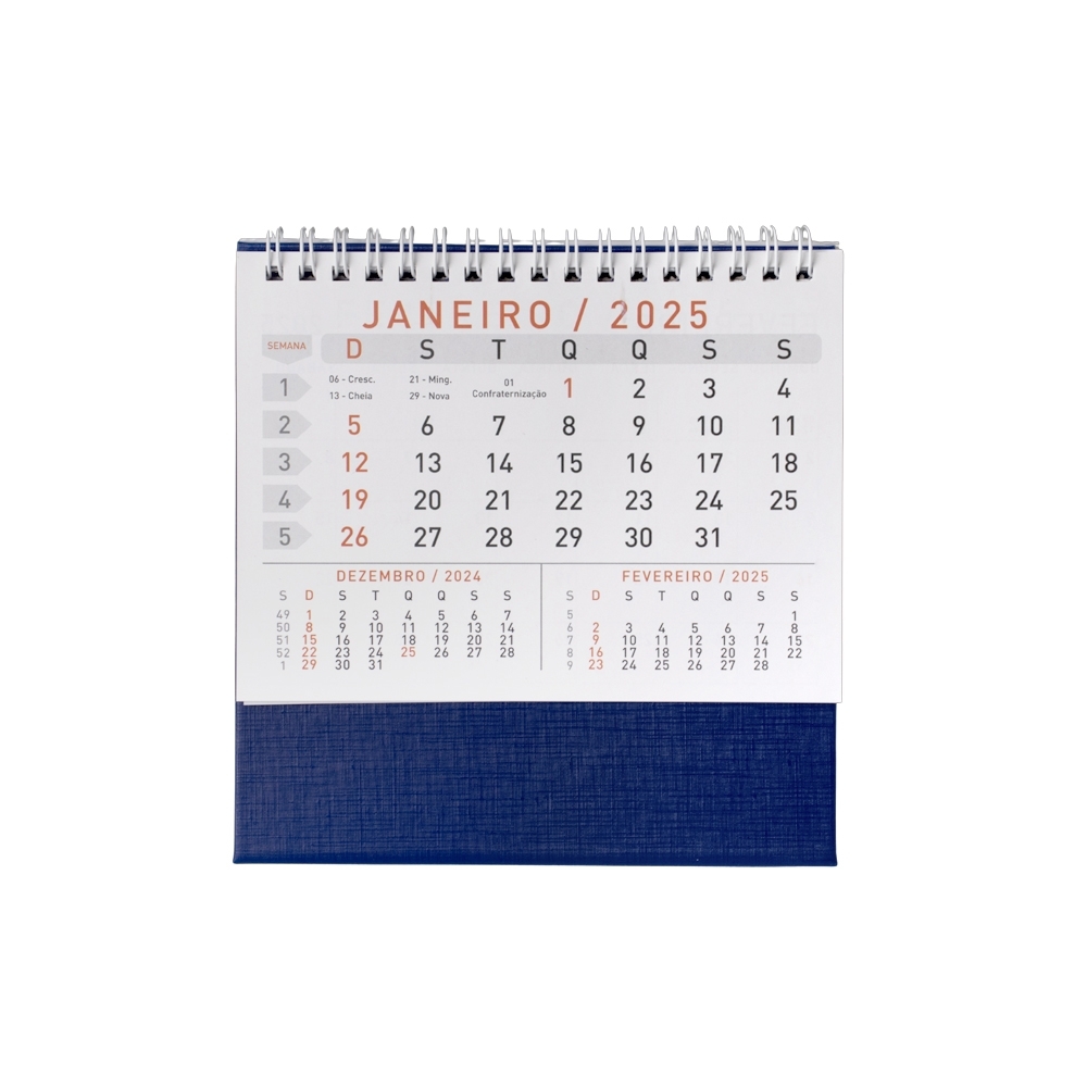 CALENDÁRIO DE MESA 2026 SPX-14950P-AZU NA COR AZUL