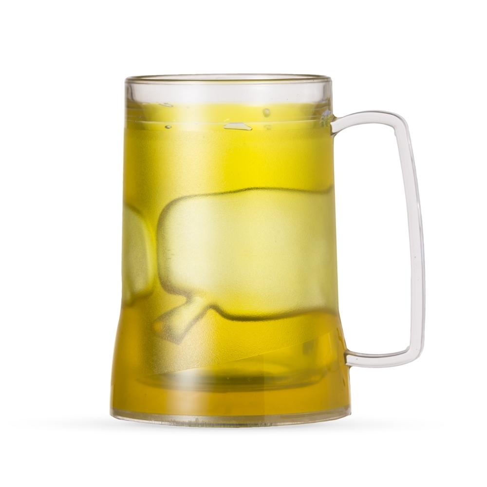 CANECA ACRÍLICA C/ GEL SPX-12508-AMA NA COR AMARELO