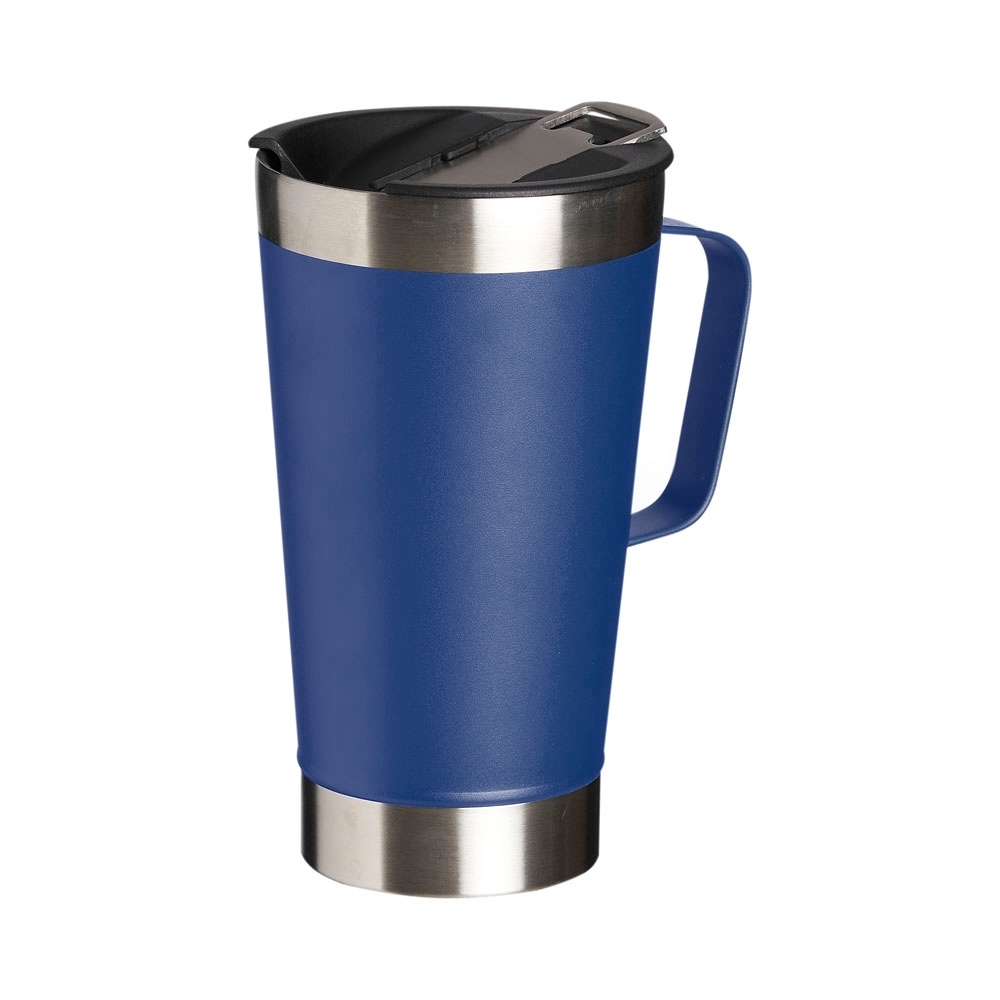 CANECA TÉRMICA 500ML *LISA C/ ABRIDOR SPX-04082L-AZU NA COR AZUL