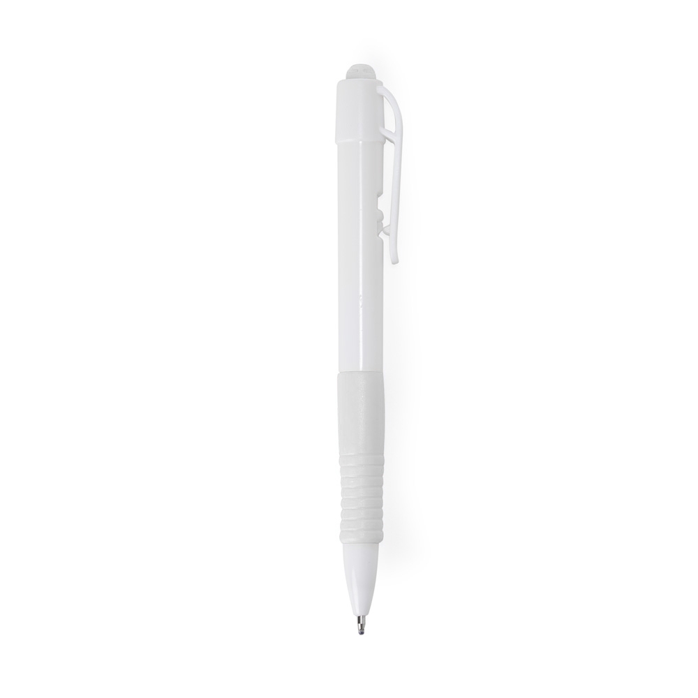 CANETA PLASTICA LEITOSA SPX-14679L-BCO/BCO NA COR BRANCO