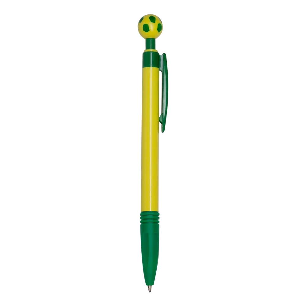 CANETA PLÁSTICA BOLA SPX-008110-AMA/VD NA COR AMARELO