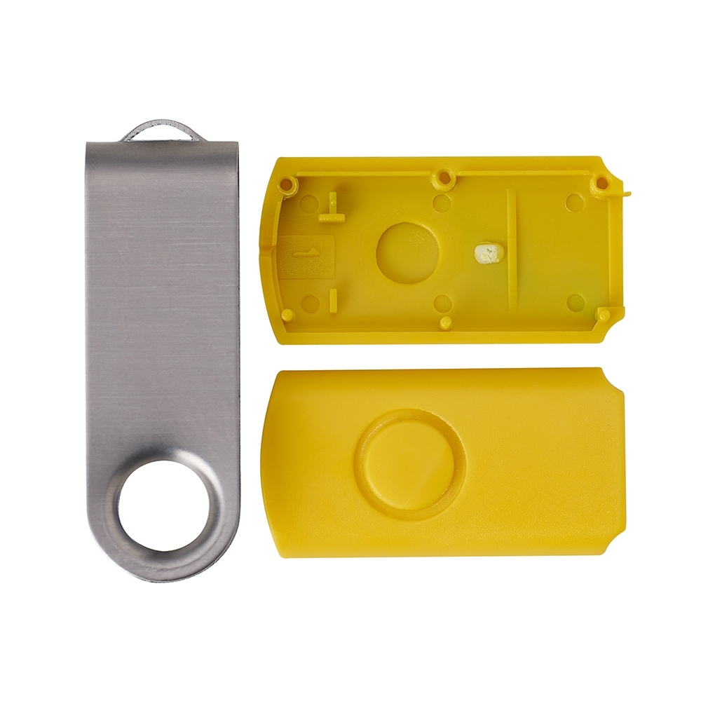 CARCAÇA P/ MEMORIA GIRATORIO ESCOVADA SPX-13960ES-AMA NA COR AMARELO