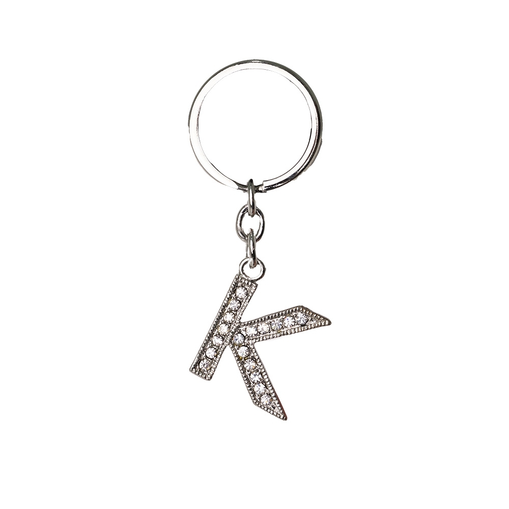 CHAVEIRO DE METAL LETRA K SPX-P$06188K-PRA NA COR PRATA