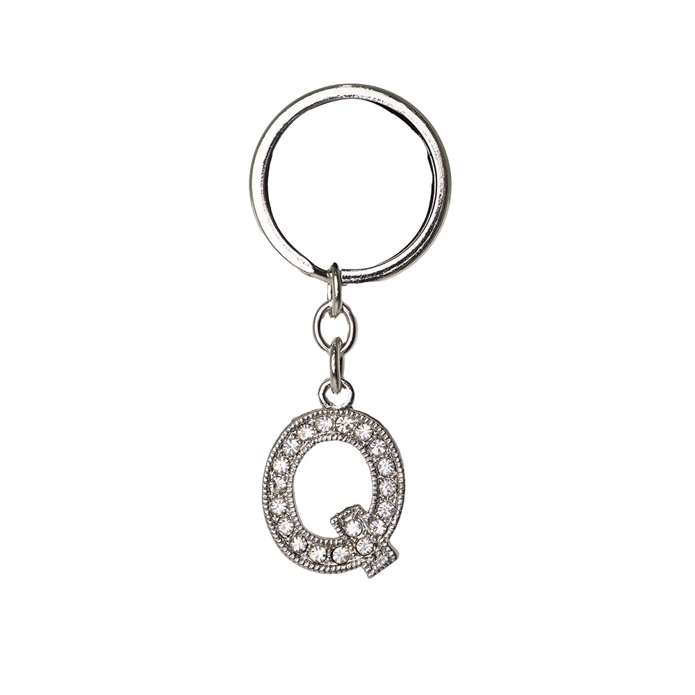 CHAVEIRO DE METAL LETRA Q SPX-P$06188Q-PRA NA COR PRATA