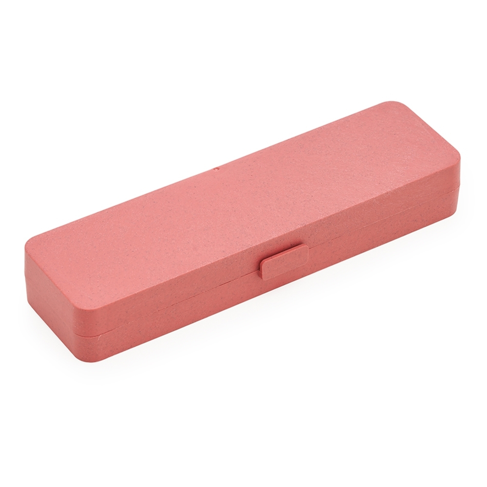 ESTOJO EM FIBRA DE BAMBU P/ CANETA  SPX-10398P-VM NA COR VERMELHO