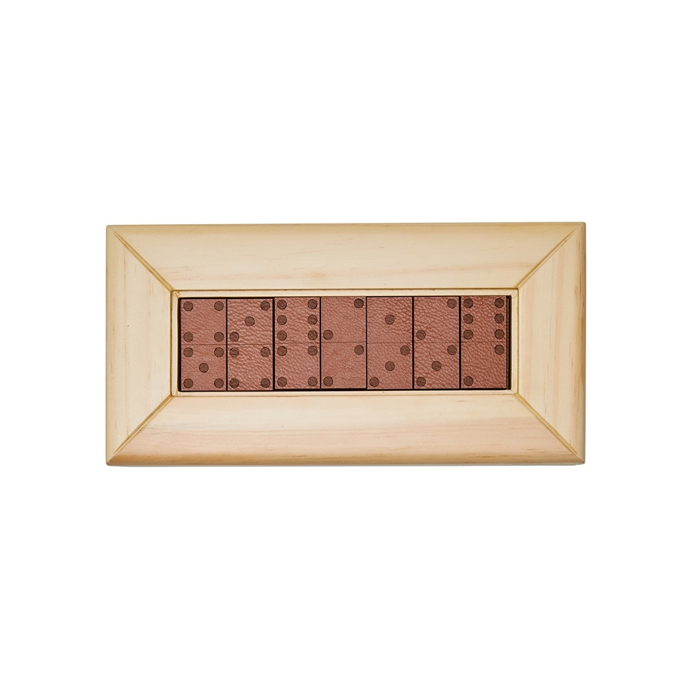 JOGO DE DOMINÓ PREMIUM  SPX-14896-MAC NA COR MADEIRA