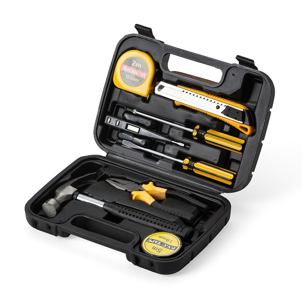 KIT FERRAMENTA 8 PÇS ESTOJO PLÁSTICO SPX-02094-PRE NA COR PRETO