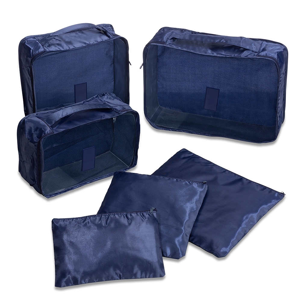 KIT NECESSAIRE 6 PÇS SPX-18538-AZU NA COR AZUL