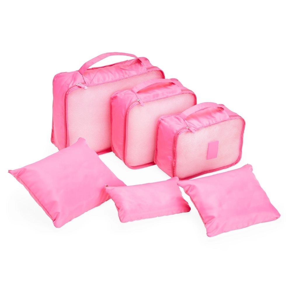 KIT NECESSAIRE 6 PÇS SPX-18538-RSC NA COR ROSA