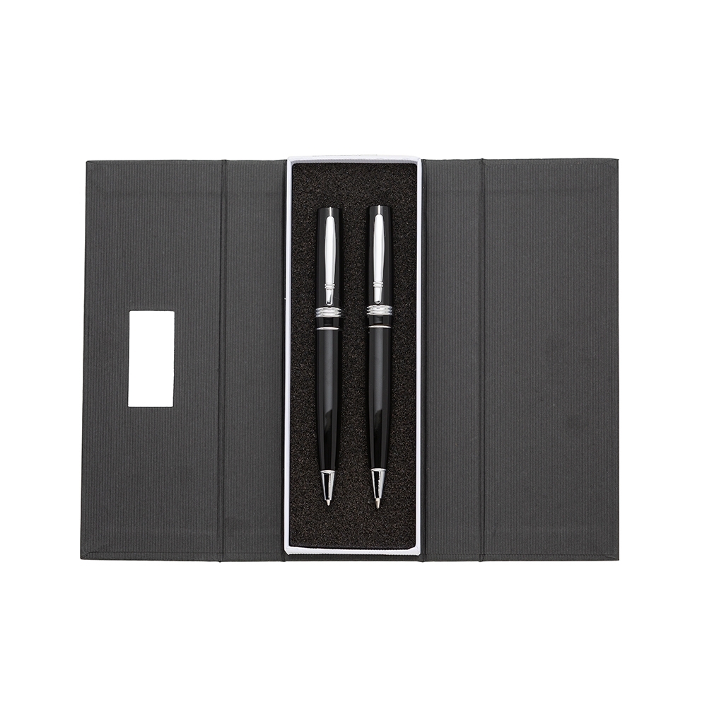CONJUNTO CANETA E LAPISEIRA SPX-182PAR-PRE NA COR PRETO