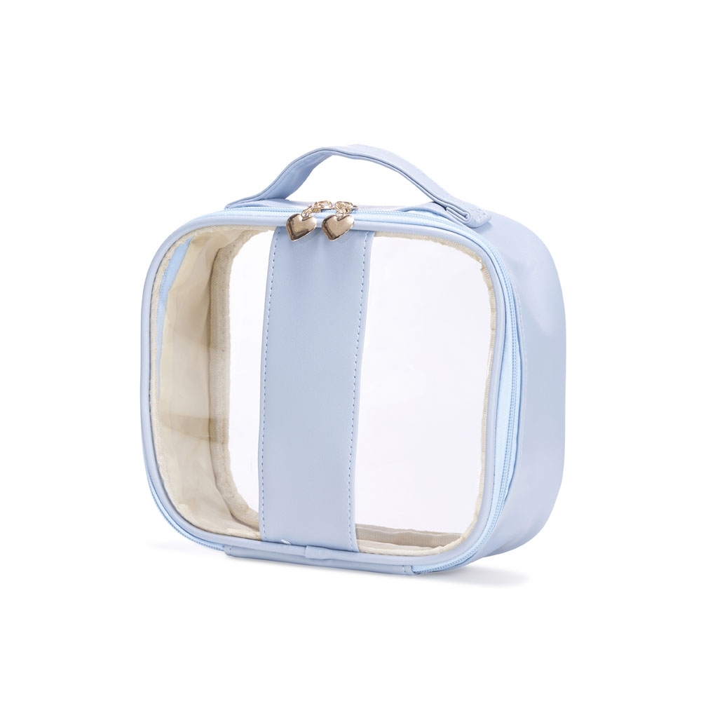 NECESSAIRE EM PVC E PU TAM.P SPX-18647P-AZC NA COR AZUL