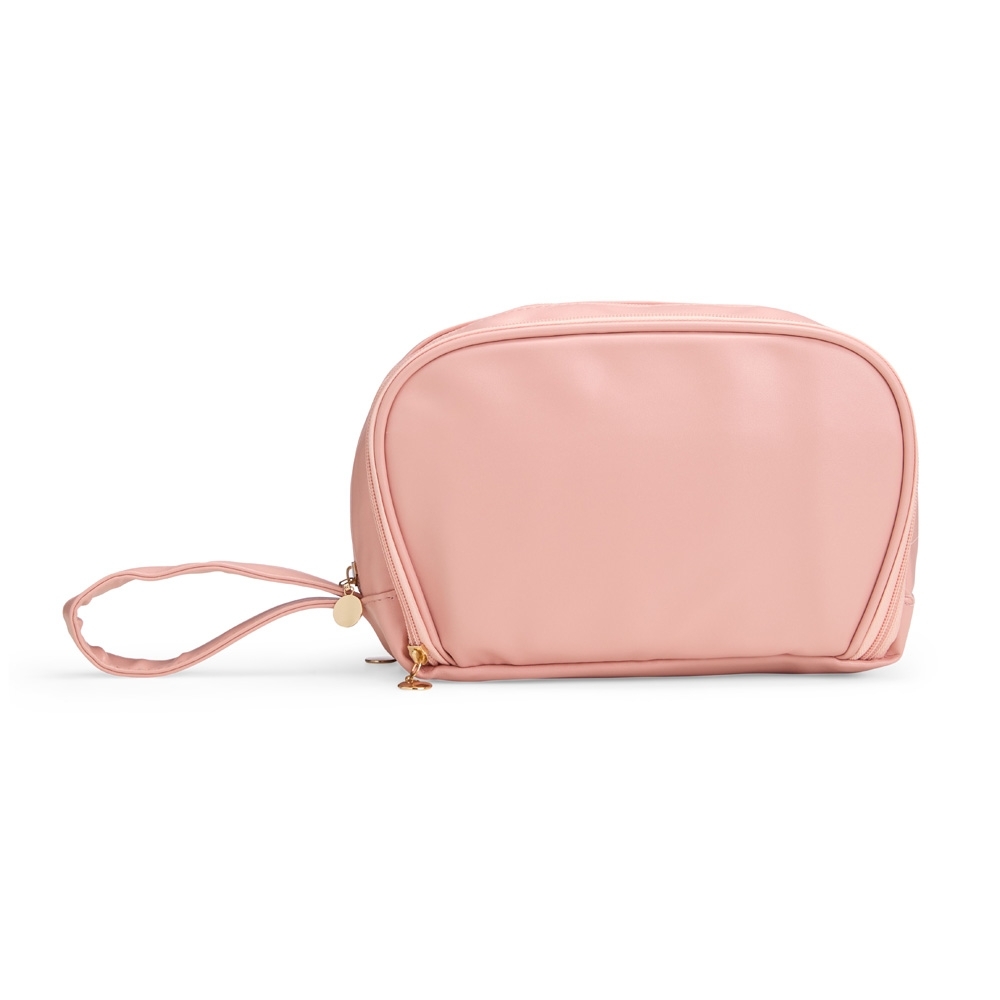 NÉCESSAIRE DE COURO SINTÉTICO SPX-18901-ROS NA COR ROSA