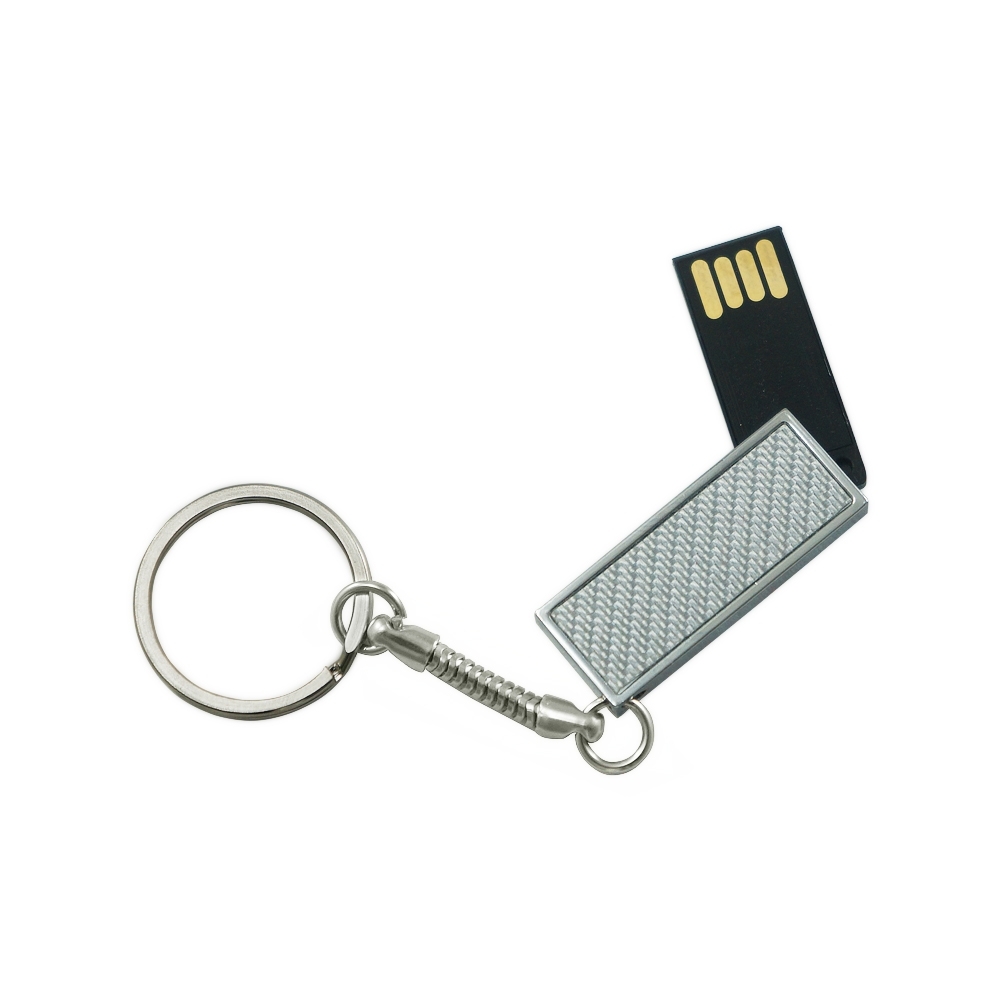 PEN DRIVE GIRATÓRIO 4 GB COM CORRENTE  SPX-014-4GB-PRA NA COR PRATA