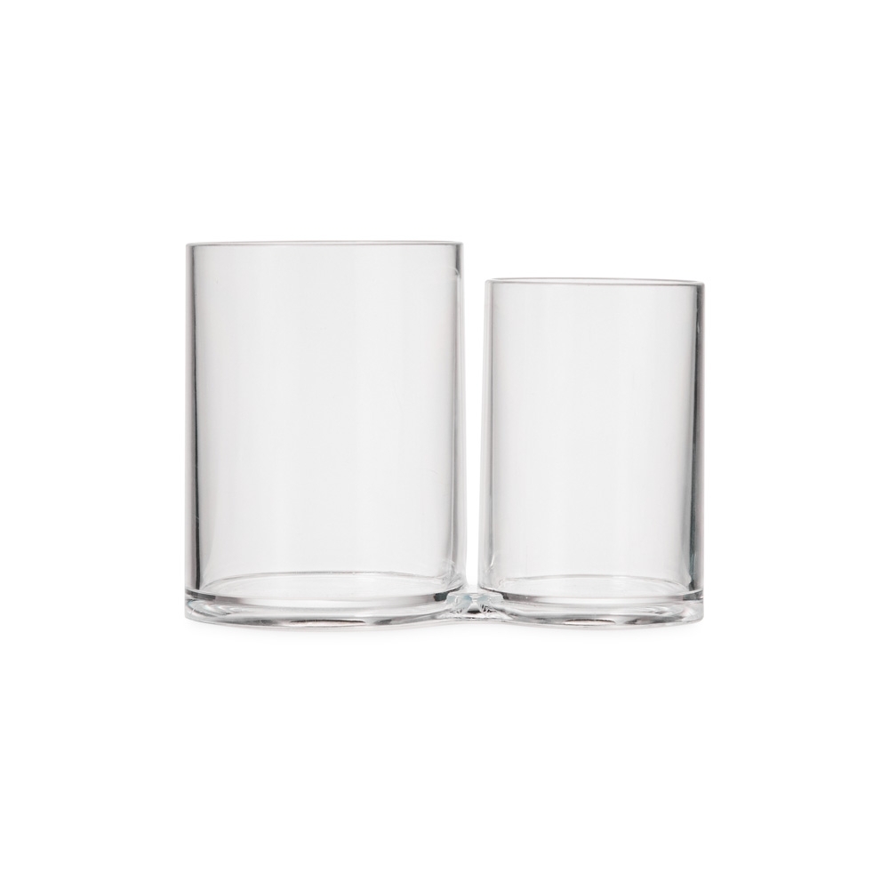 PORTA CANETA DUPLO SPX-05095-TRA NA COR TRANSPARENTE