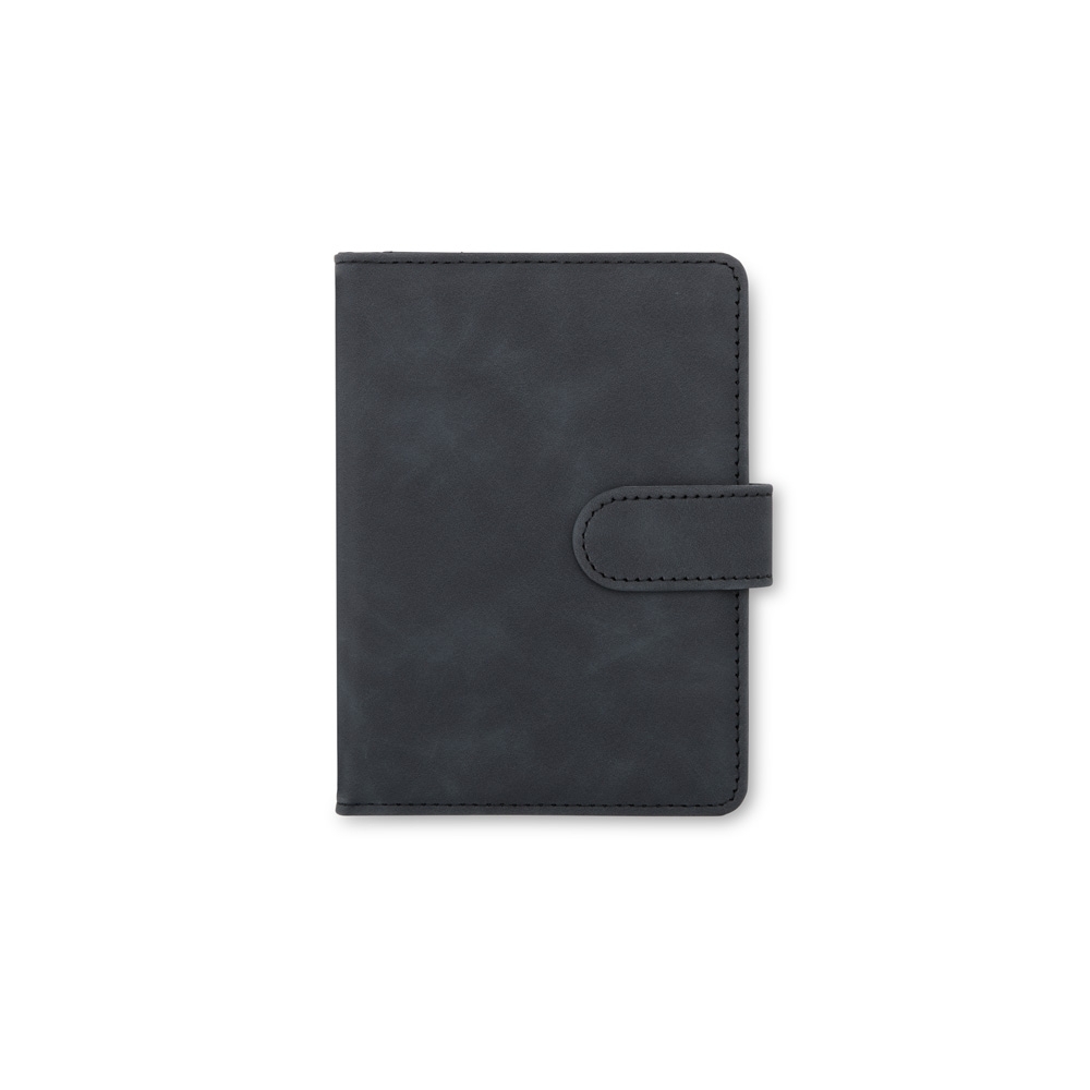 PORTA PASSAPORTE EM COURO SINTÉTICO SPX-18881-PRE NA COR PRETO