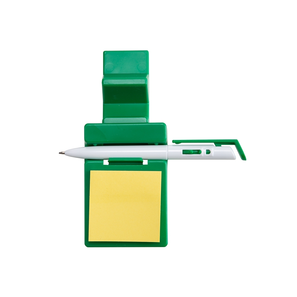 SUP. DE CELULAR C/ CANETA E BLOCO DE NOTAS SPX-14007-VD NA COR VERDE