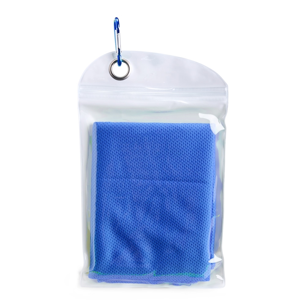 TOALHA ESPORTIVA REFRESCANTE DE ELASTANO SPX-08226-AZC NA COR AZUL