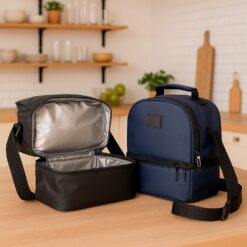 BOLSA TÉRMICA DUPLA 7 LITROS SPX-19009-PRE NA COR PRETO