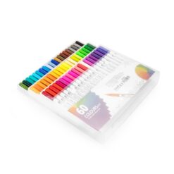 KIT CANETINHAS PONTA DUPLA COM 60 CORES SPX-08332-60-COL NA COR COLORIDO
