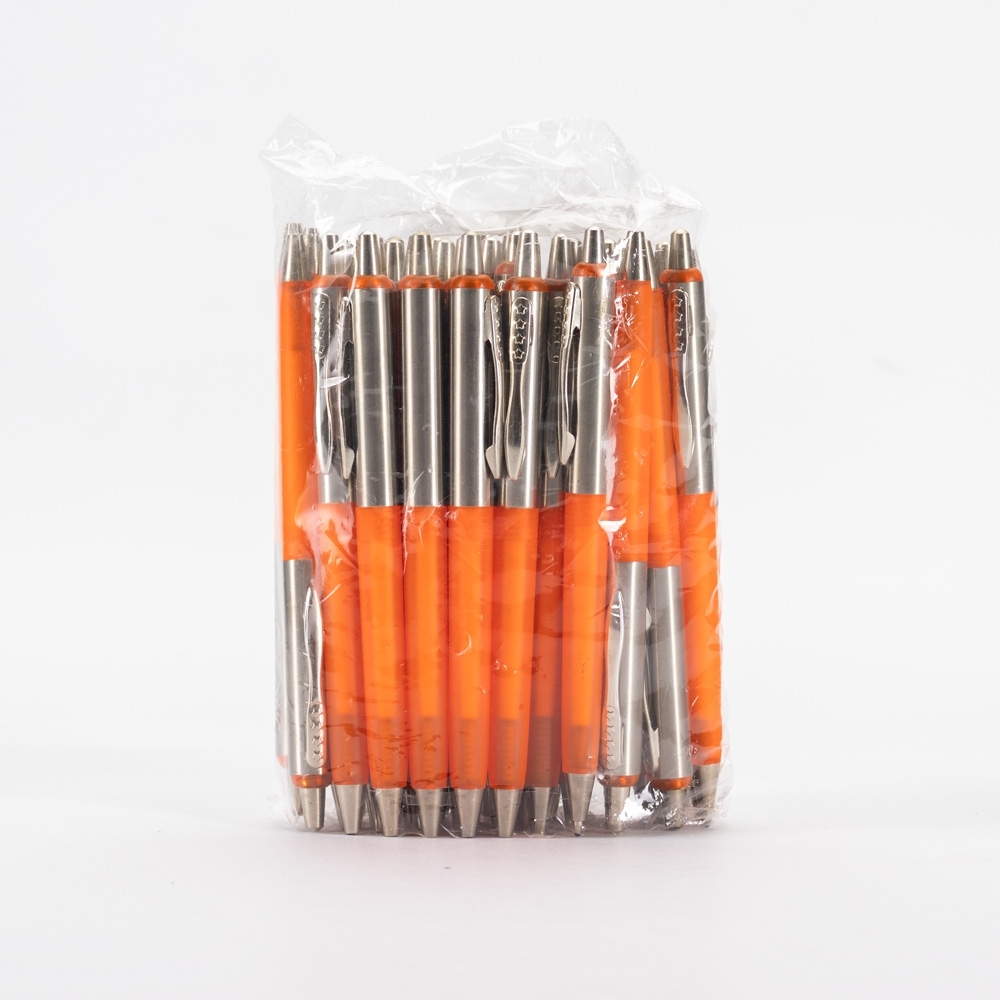 PACOTE C/ 50 PÇS CANETA METAL 4 ESTRELAS SPX-P@03014-PRA/LAR NA COR PRATA