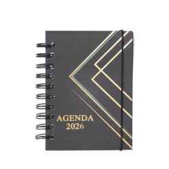 AGENDA DIÁRIA 2026 WIRE-O SPX-15353-PRE NA COR PRETO
