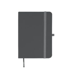 CADERNETA EMBORRACHADA S/ PAUTA SPX-12514SN-CIN NA COR CINZA