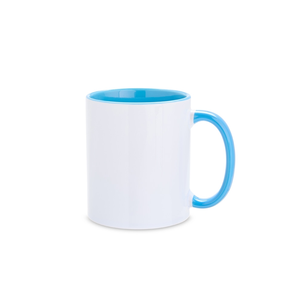 CANECA CERÂMICA 330ML SPX-13282-BCO/AZC NA COR BRANCO