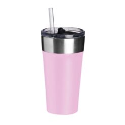 COPO TÉRMICO C/ CANUDO SPX-18655-ROS NA COR ROSA