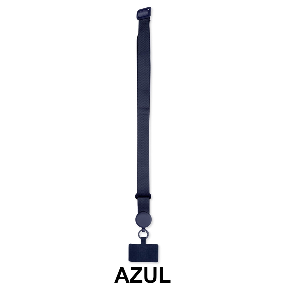 CORDÃO PARA CELULAR POLIÉSTER SPX-19048-AZU NA COR AZUL