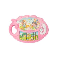 PIANO MUSICAL DE BRINQUEDO SPX-P$BRINQ02-ROS/BCO NA COR ROSA