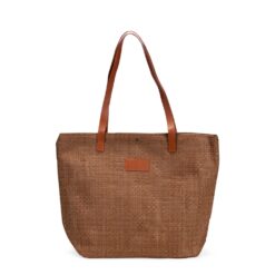 BOLSA PALHA TRANÇADA SPX-09177B-MAE NA COR MARROM