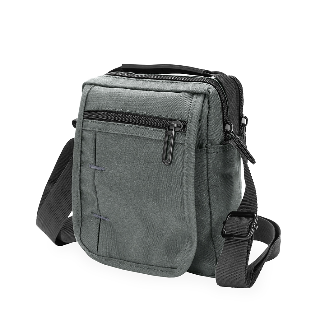 BOLSA DE OMBRO EM NYLON SPX-12095B-CIN NA COR CINZA