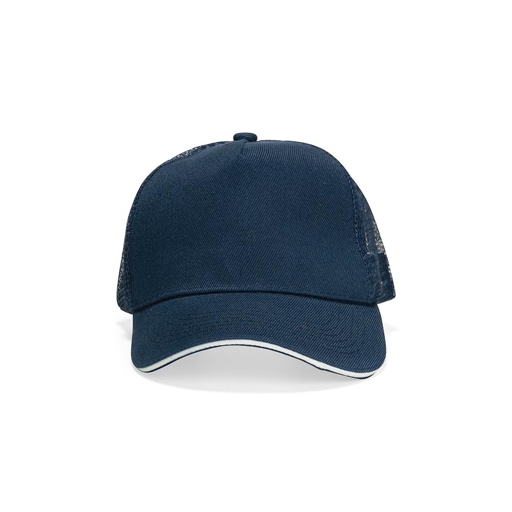BONÉ POLIÉSTER ABA CURVA COM TELA SPX-09353-AZE NA COR AZUL