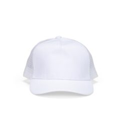 BONÉ POLIÉSTER ABA CURVA COM TELA SPX-18986A-BCO NA COR BRANCO