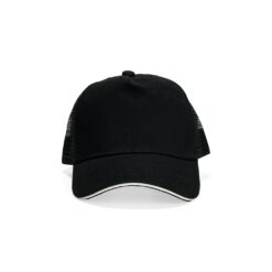 BONÉ POLIÉSTER ABA CURVA COM TELA SPX-09353-PRE NA COR PRETO