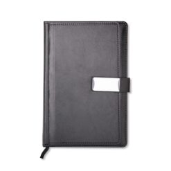 CADERNETA COURO SINTÉTICO SPX-15454-PRE NA COR PRETO