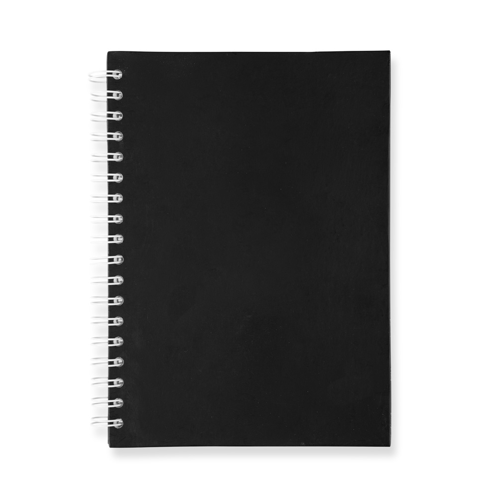 CADERNO CAPA FOSCA COM PAUTA SPX-15466F-PRE NA COR PRETO