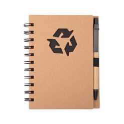 CADERNO ECOLÓGICO COM CANETA SPX-19135-PRE NA COR PRETO