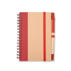 CADERNO ECOLÓGICO COM CANETA SPX-19136-VM NA COR VERMELHO