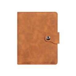 CADERNO FICHÁRIO PU SPX-19148-MAR NA COR MARROM